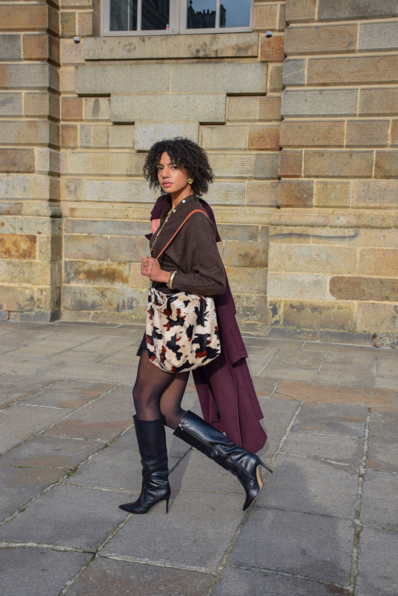 Sac hobo imprimé vache – Image 4